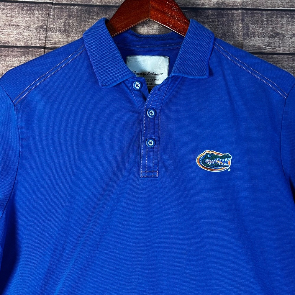 Tommy Bahama Florida Gators Polo Shirt Mens L Blue Collegiate Series Standard